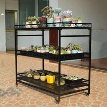 다육이 화분 정리대 아파트 베란다 알뜰장터 이동선반, 4. 2단 100x40x80cm
