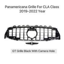 다이아몬드 스포츠 크롬 DIY 안개등 범퍼 그릴 망 벤츠 CLA 쿠페 세단 슈팅 브레이크 파나메리카나 GT CLA35 45 AMG 스타일 180 260 2019-2023 W1, 4.W118 Black With