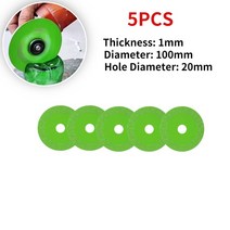 세라믹도마 100mm 다이아몬드 디스크 톱날 세라믹 및 일반 유리 타일 옥 대리석 연마 커팅 블레이드 날카로운 브레이징 그라인딩 5/10 개, [07] 5pcs 100mm Green