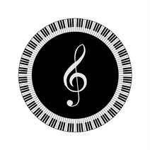 거실 러그 거실 용 패션 지역 흑백 음악 기호 패턴 미끄럼 방지 라운드 카펫 방 원러그