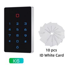 wifi tuya app 백라이트 터치 125khz rfid 카드 액세스 제어 키패드 도어 잠금 오프너 wg 26 입력 출력 watreproof, k6 및 10 카드