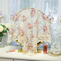 탁상 거울 가리개 미러 앤틱 덮개 빈티지 커버 천 레이스 가림막 화장대 거울커튼, E