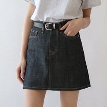 끄레앙 [무배 s-4xl] 생지 데님 A라인 미니 스커트 짧은 청치마 빅사이즈