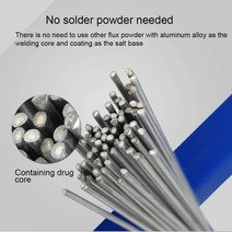 용접 노즐 팁 저온 쉬운 봉 바 알루미늄 납땜 용 코어 솔더 1.6mm 2mm 막대 솔더 와이어 필요 없음 솔더 플럭스, 20개 2mm