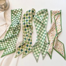 GUIYOMY 미니 녹색 스카프 세트 4건 다용도