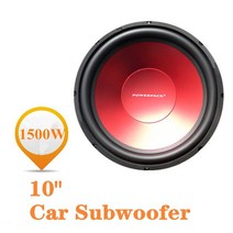 i key buy 10 inch 255mm car subwoofer 강력한 1500w 4ohm steel custom frame rubber edge red 코팅 주입 콘 뮤직 플, 없음