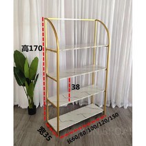 물품진열대 모자 쇼핑몰 가방 신발 고급 진열선반, E.골드-150x35x170