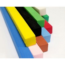 재미스쿨 사각EVA 10T.1개 1cmX1M 사각칼라막대 EVA막대 폼EVA, 1개, 주황