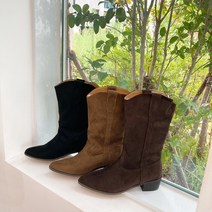 4.5cm 스웨이드 미들 웨스턴부츠