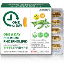 네추럴라이즈 원어데이 프리미엄 인지질 1200mg 90캡슐 대두레시틴 100%, 1캡슐당 1200mg