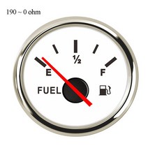 연료계 연료 레벨 게이지 전송 장치 수위 센서 150 200 250 300 350 보트 카 게이저에 적합 0 190 ohm 240 33 450mm, 1.White 190ohm Gauge