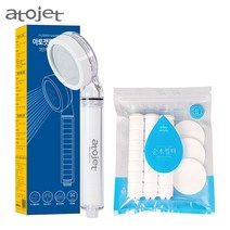 아토젯 필터샤워기 + 헤드필터 3p + 바디필터 3p 세트, 1세트(아토젯샤워기1+필터1팩)