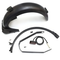 전동킥보드 부품 나인봇 맥스 전기 킥 스쿠터 리어 흙받이 타이어 스플래시 가드 교체, 후면 세트 블랙