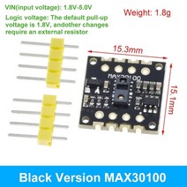 산소 농도 측정기 MH-ET 심박수 센서 모듈 Arduino 용 펄스 감지 혈액 산소 농도 테스트 MAX30102, 01 MAX30100 Black