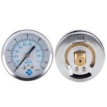 압력 게이지 100 quotNPT 백 마운트 62mm 다이얼 모니터 미터 0-15psi 0-1bar/kpa x 1/4