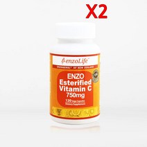 뉴질랜드 엔조 라이프 에스테르화 비타민C 칼슘 아스코르브산 750mg 120캡슐 2팩