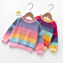 리나베베 레인보우 CHAMPAGNER 맨투맨