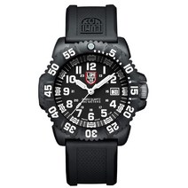 루미 LUMINOX 남성용 시계 NAVY SEALs DIVE WATCH 3050 COLORMARK SERIES (네이비 실즈) 블랙 (화이트) 3051 [제품]