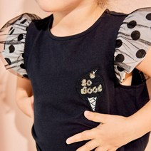 리틀스텔라 도트소매 포인트 티셔츠 FSPMCTR911M1