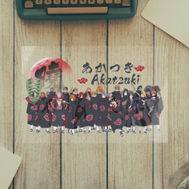 나루토 아카츠키 커스텀 패치 티셔츠 프린트, 275X