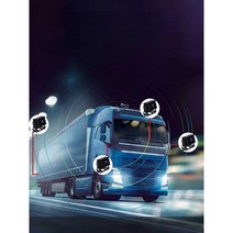 어라운드뷰 블랙박스 800만화소 풀세트 파노라마 버스, 10.1인치 듀얼 녹화(심카드X)