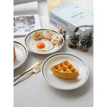 감성주방 마시피렌체 사진찍기 좋은 식기 접시 소형(컬러 선택), 코튼블루