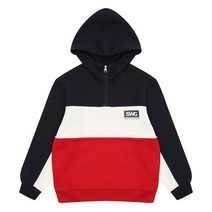 에꼴리에 남아 기모 삼색 배색 반집업 후드 티셔츠 18D1414 NY