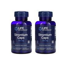 라이프익스텐션 스트론튬 250mg 식물성 비건 미네랄 글루텐프리 90 베지 캡슐, 1+1