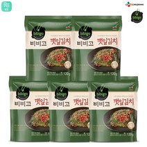 (냉장)비비고 깻잎김치120gx5개, 1세트