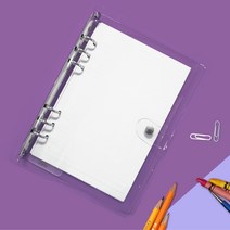 지넥스 만년 A5 투명 6공 다이어리 속지 커버 꾸미기 세트 만년형, 도트노트