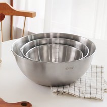 다용도 스텐 믹싱볼 3size 물코 눈금 계량 베이킹 스텐볼 반죽볼 쌀볼