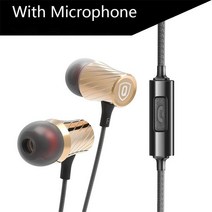 DFMEI DM3 메탈릭 중저음 이어폰 MP3 울림베이스 이어폰, Gold Mic_One Size, Gold Mic_One Size, 상세 설명 참조0