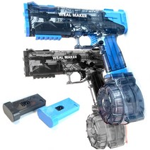 라푸유 케코 전동물총 물놀이용품 물싸움 물축제 자동발사 반투명 얼짱디자인 패션 전자물총 [재고있음/빠른출고] [550ml][파워샷], 블루+블랙