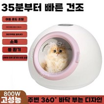 펫 스타일러 고양이 건조기 케어 강아지 털 말리기 개털 드라이어 드라이룸, 핑크
