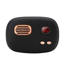 히터 캠핑 전기 온풍기 가정 미니 난방기 추천 무선 1등급 20평2In 1 USB 양면 휴대용 히터 미니 야외 여행, 02 Black