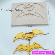 퐁듀그릇 기계 치즈 초콜릿 워머 3D 할로윈 박쥐 실리콘 퐁당 몰드 에폭시 UV 수지 케이크 컵케익 캔디 클, 한개옵션0