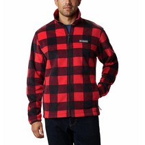 컬럼비아 남성용 스틴스 마운틴 재킷 고대 화석80S 스트라이프 프린트 S, X-Large Tall, Mountain Red Check Print