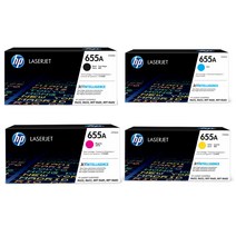 HP Color LaserJet Enterprise M681z(CF450A/CF451A/CF452A/CF453A) 정품토너 4색1세트 검정 12500매/칼라 10500매, 1개, 4색세트