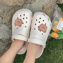 [실리콘참포함] 말랑말랑 곰돌이 슬리퍼 테디베어 아쿠아슈즈