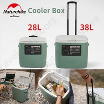 네이처하이크 아이스박스 캐리어형 바퀴달린 아이스박스 바퀴형 캠핑 아이스 쿨러 탱크 28 38 33L, 스타일4-24L, 그린