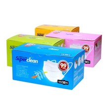 3Q식약청인증 덴탈비말차단 슈퍼클린마스크, 3Q 22슈퍼클린 덴탈1P(50매)-대, 50개