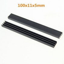 10 개/몫 100x11x5mm 라디에이터 LED 알루미늄 방열판 용 3M 테이프 포함
