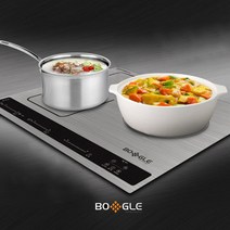 BOGLE 프리존 하이브리드 인덕션 3구 전기레인지, 스탠드형 80mm, BHI-BRA-3858H