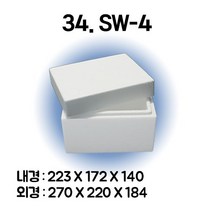 경기포장 아이스박스(스티로폼박스) 낱개, 1개, *34. SW-4