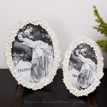 [2HOT] 쁘띠플라워 타원 액자 5R, 단품