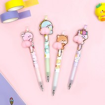 말랑이 중성펜(0.5mm) 쪼꼬미친구들 핑크풋, 랜덤발송, 1개