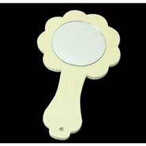 만들기자랑 미니손거울 3종세트/나무손거울 만들기/칼라클레이/, 나무손거울-꽃(5개)