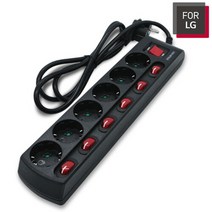 For LG LGA-MT650 개별 절전 6구 멀티 콘센트 5M 일체형 전원케이블탭 전선 접지, LGA-MT650 멀티탭 6구 5M