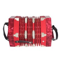 Concertina 아코디언 20 버튼 리드 악기 운반 가방 포함 B2Cshop, 01 빨간