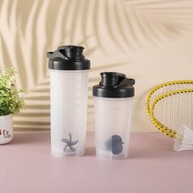 500/700ml 셰이커 병 블렌더 워터 컵 단백질 파우더 보디 빌딩 액세서리 휴대용 믹서 컨테이너 스포츠 보충제, 검은색, 500ml